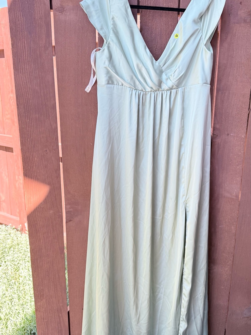Sage Green V-Neck Maxi Dress